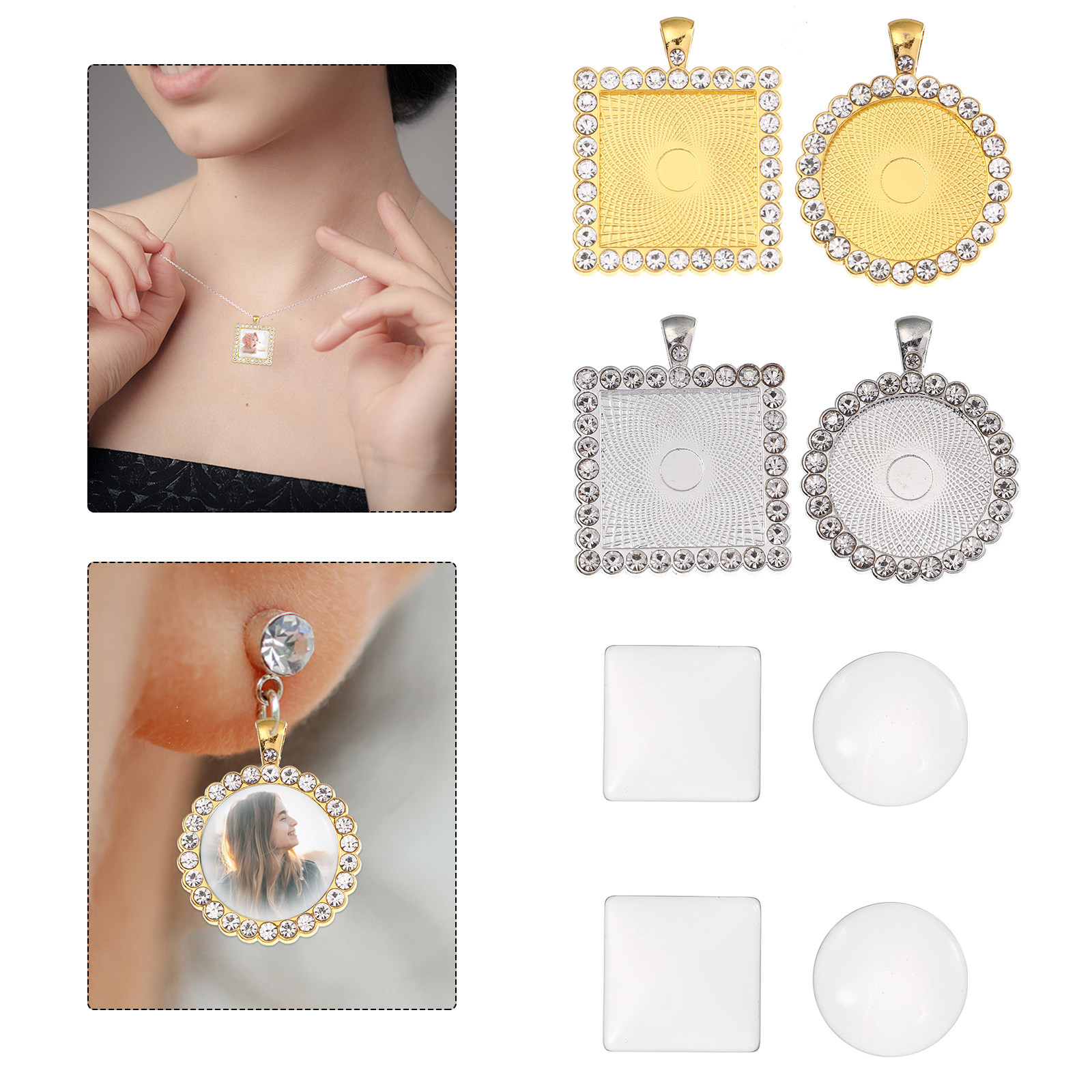 Resin Crafts Diy - 40 szt. metalowych podstawek na kolczyki