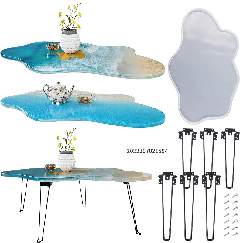 Resin Ocean Wave Mold - Duża 61cm nieregularna taca z żywicy