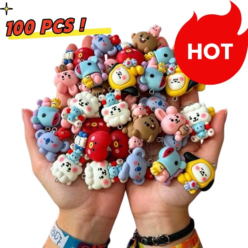 7 szt. BT21 Żywiczne Charmsy z – Resin Craft Material recenzja i cena