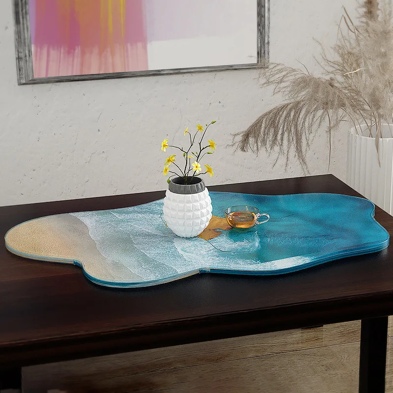Duża 61cm nieregularna taca z  – Resin Ocean Wave Mold recenzja i cena